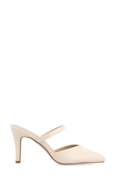 Journee Collection Yvon Pointed Toe Mule In Cream