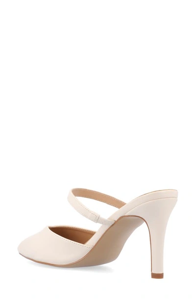 Journee Collection Yvon Pointed Toe Mule In Porcelain