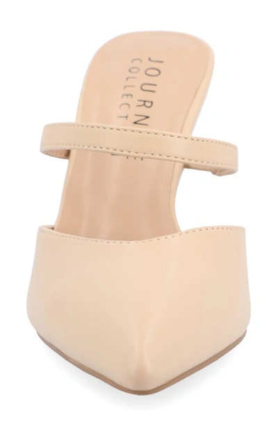 Journee Collection Yvon Pointed Toe Mule In Shell
