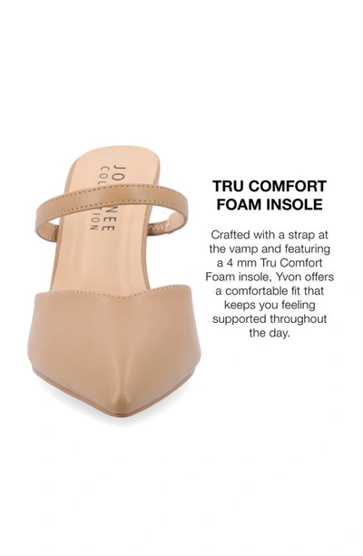 Shop Journee Collection Yvon Supernatural Shades Tru Comfort Foam Pointed Toe Mule Pump In Carmel