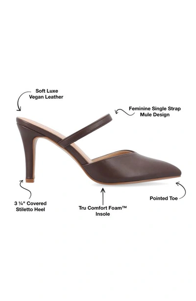 Journee Collection Yvon Pointed Toe Mule In Mahogany