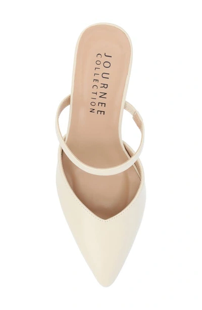 Journee Collection Yvon Pointed Toe Mule In Cream