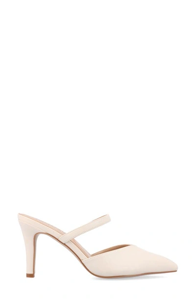 Journee Collection Yvon Pointed Toe Mule In Porcelain