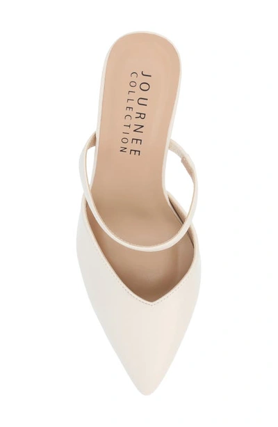 Journee Collection Yvon Pointed Toe Mule In Porcelain