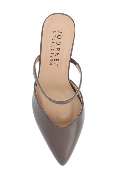 Journee Collection Yvon Pointed Toe Mule In Truffle