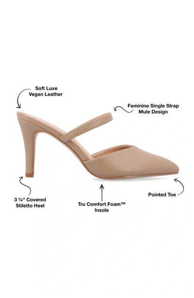 Shop Journee Collection Yvon Supernatural Shades Tru Comfort Foam Pointed Toe Mule Pump In Mocha