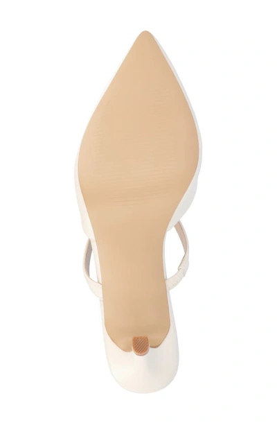 Journee Collection Yvon Pointed Toe Mule In Porcelain