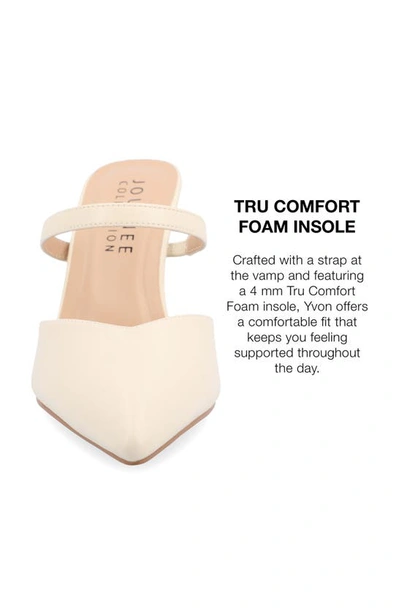 Journee Collection Yvon Pointed Toe Mule In Cream