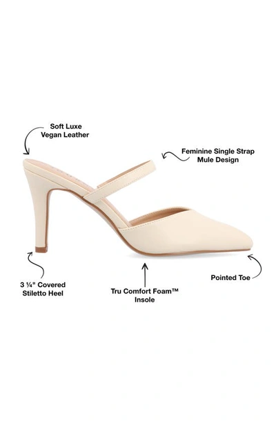 Journee Collection Yvon Pointed Toe Mule In Cream