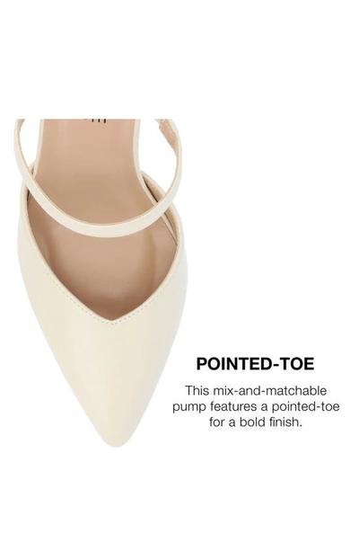 Journee Collection Yvon Pointed Toe Mule In Cream