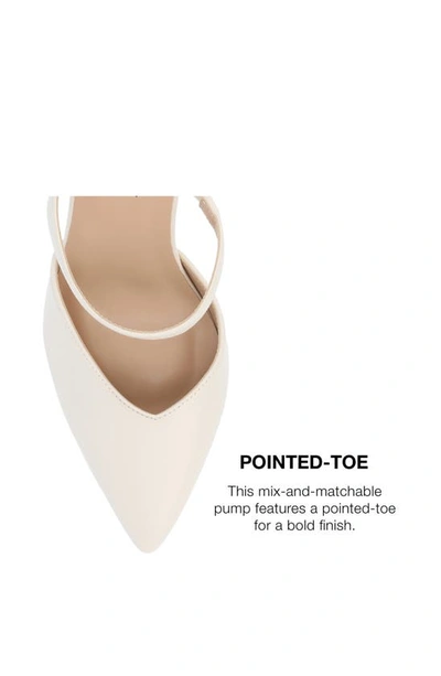 Shop Journee Collection Yvon Supernatural Shades Tru Comfort Foam Pointed Toe Mule Pump In Porcelain
