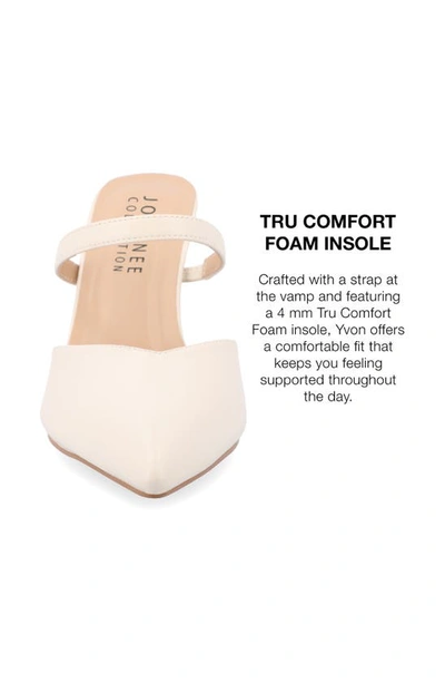 Journee Collection Yvon Pointed Toe Mule In Porcelain