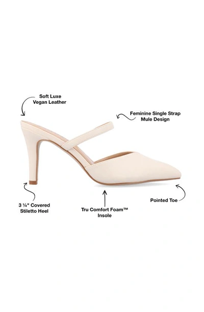 Journee Collection Yvon Pointed Toe Mule In Porcelain