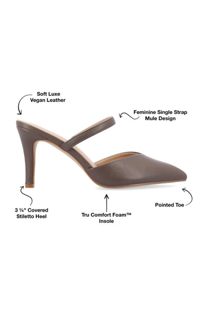 Journee Collection Yvon Pointed Toe Mule In Truffle