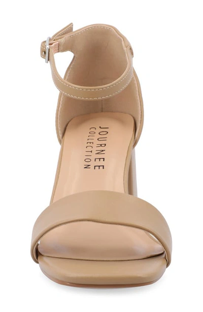 Journee Collection Valenncia Ankle Strap Sandal In Honey