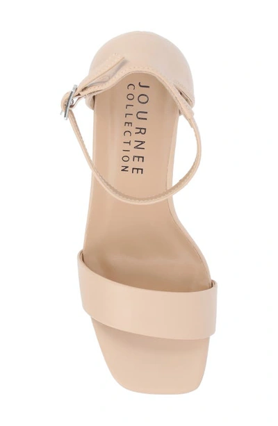 Journee Collection Valenncia Ankle Strap Sandal In Vanilla