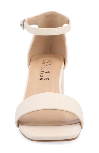 Journee Collection Valenncia Ankle Strap Sandal In Porcelain