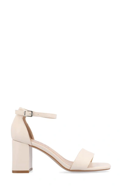 Journee Collection Valenncia Ankle Strap Sandal In Porcelain