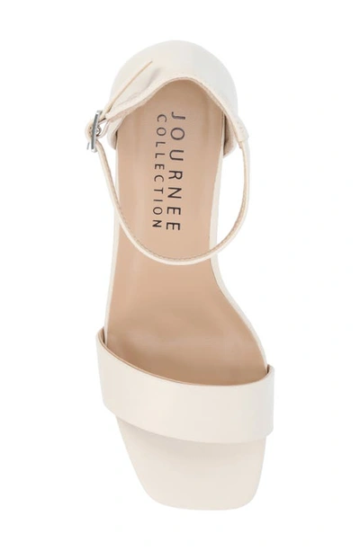 Journee Collection Valenncia Ankle Strap Sandal In Porcelain