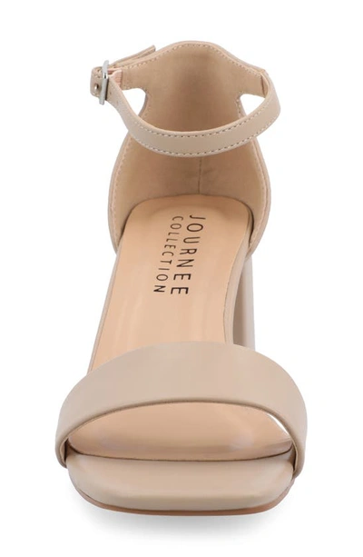 Journee Collection Valenncia Ankle Strap Sandal In Wheat