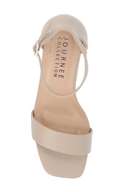 Journee Collection Valenncia Ankle Strap Sandal In Wheat