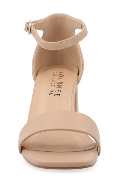 Journee Collection Valenncia Ankle Strap Sandal In Almond