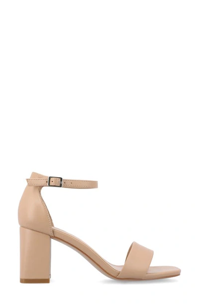 Journee Collection Valenncia Ankle Strap Sandal In Almond