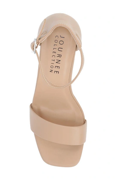 Journee Collection Valenncia Ankle Strap Sandal In Almond