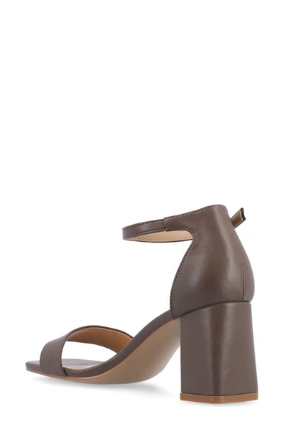 Journee Collection Valenncia Ankle Strap Sandal In Truffle