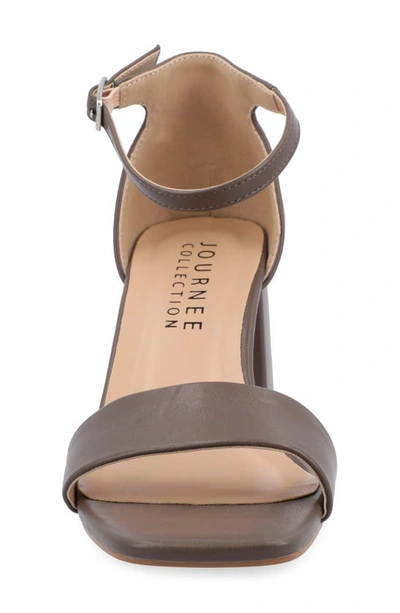 Journee Collection Valenncia Ankle Strap Sandal In Truffle
