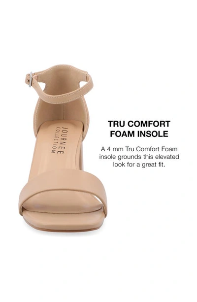 Journee Collection Valenncia Ankle Strap Sandal In Almond