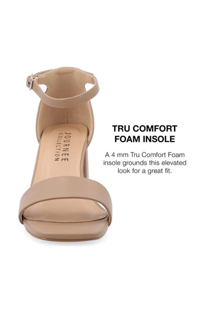 Journee Collection Valenncia Ankle Strap Sandal In Mocha