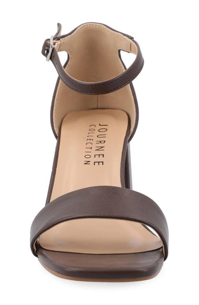 Journee Collection Valenncia Ankle Strap Sandal In Mahogany