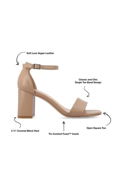 Journee Collection Valenncia Ankle Strap Sandal In Mocha