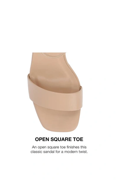 Journee Collection Valenncia Ankle Strap Sandal In Almond
