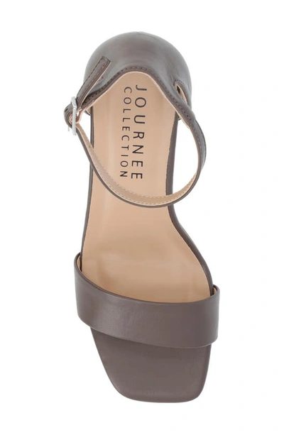 Journee Collection Valenncia Ankle Strap Sandal In Truffle
