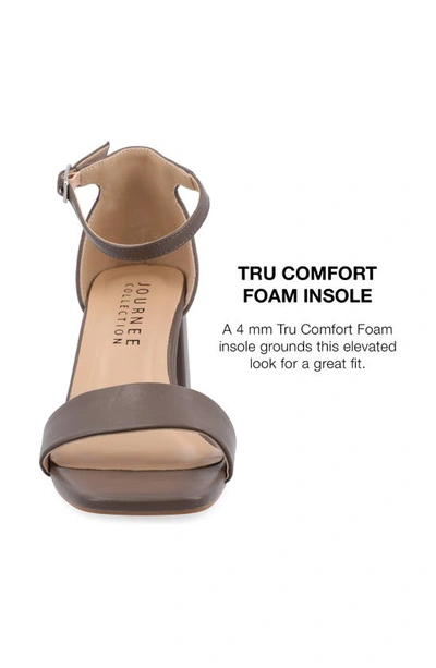Journee Collection Valenncia Ankle Strap Sandal In Truffle
