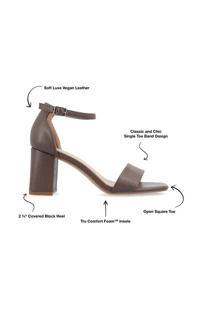 Journee Collection Valenncia Ankle Strap Sandal In Truffle