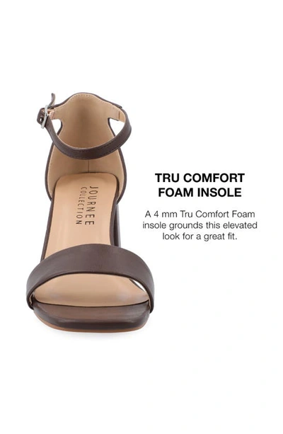 Journee Collection Valenncia Ankle Strap Sandal In Mahogany