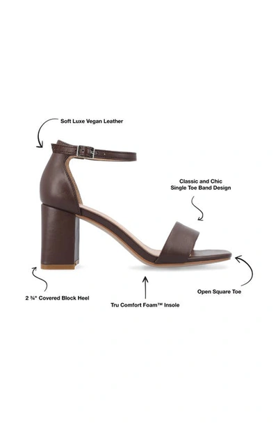 Journee Collection Valenncia Ankle Strap Sandal In Mahogany