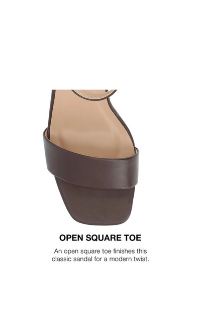 Journee Collection Valenncia Ankle Strap Sandal In Mahogany