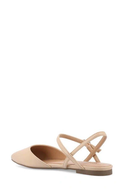 Journee Collection Martine Supernatural Shades Slingback Flat In Shell