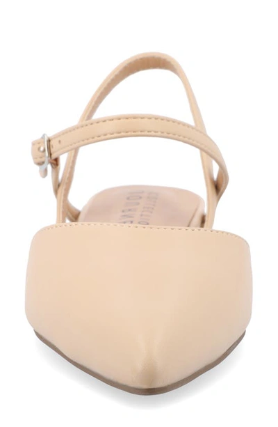 Journee Collection Martine Supernatural Shades Slingback Flat In Shell