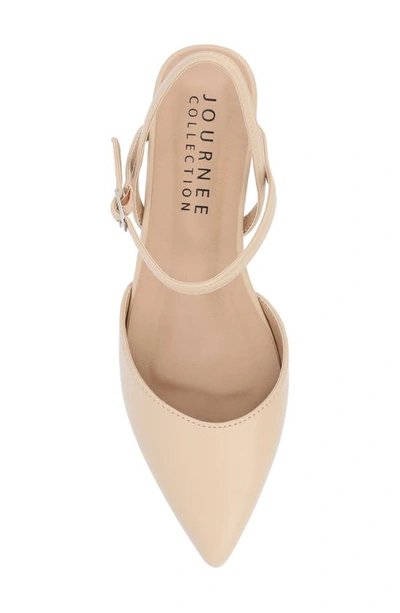 Journee Collection Martine Supernatural Shades Slingback Flat In Shell