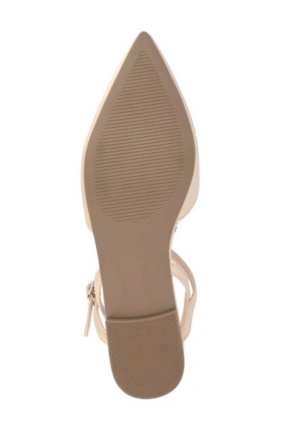 Journee Collection Martine Supernatural Shades Slingback Flat In Shell