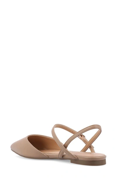 Shop Journee Collection Martine Supernatural Shades Slingback Flat In Mocha