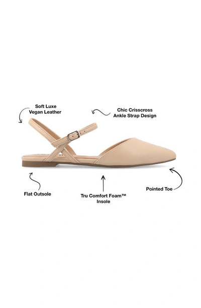 Journee Collection Martine Supernatural Shades Slingback Flat In Shell
