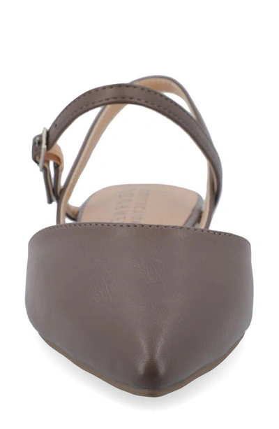 Journee Collection Martine Slingback Flat In Truffle