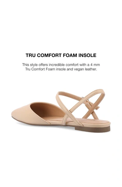 Journee Collection Martine Supernatural Shades Slingback Flat In Shell