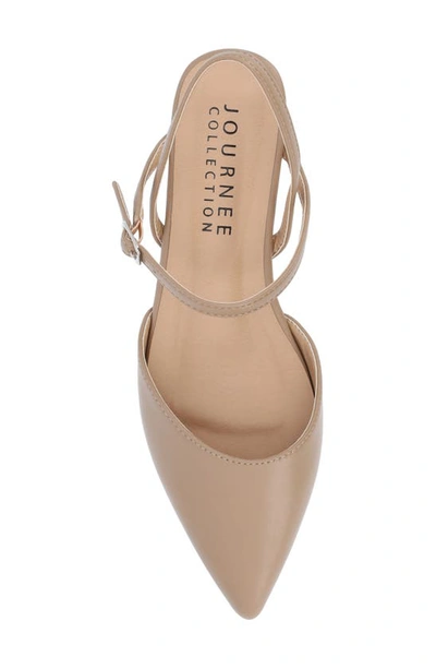Shop Journee Collection Martine Supernatural Shades Slingback Flat In Mocha